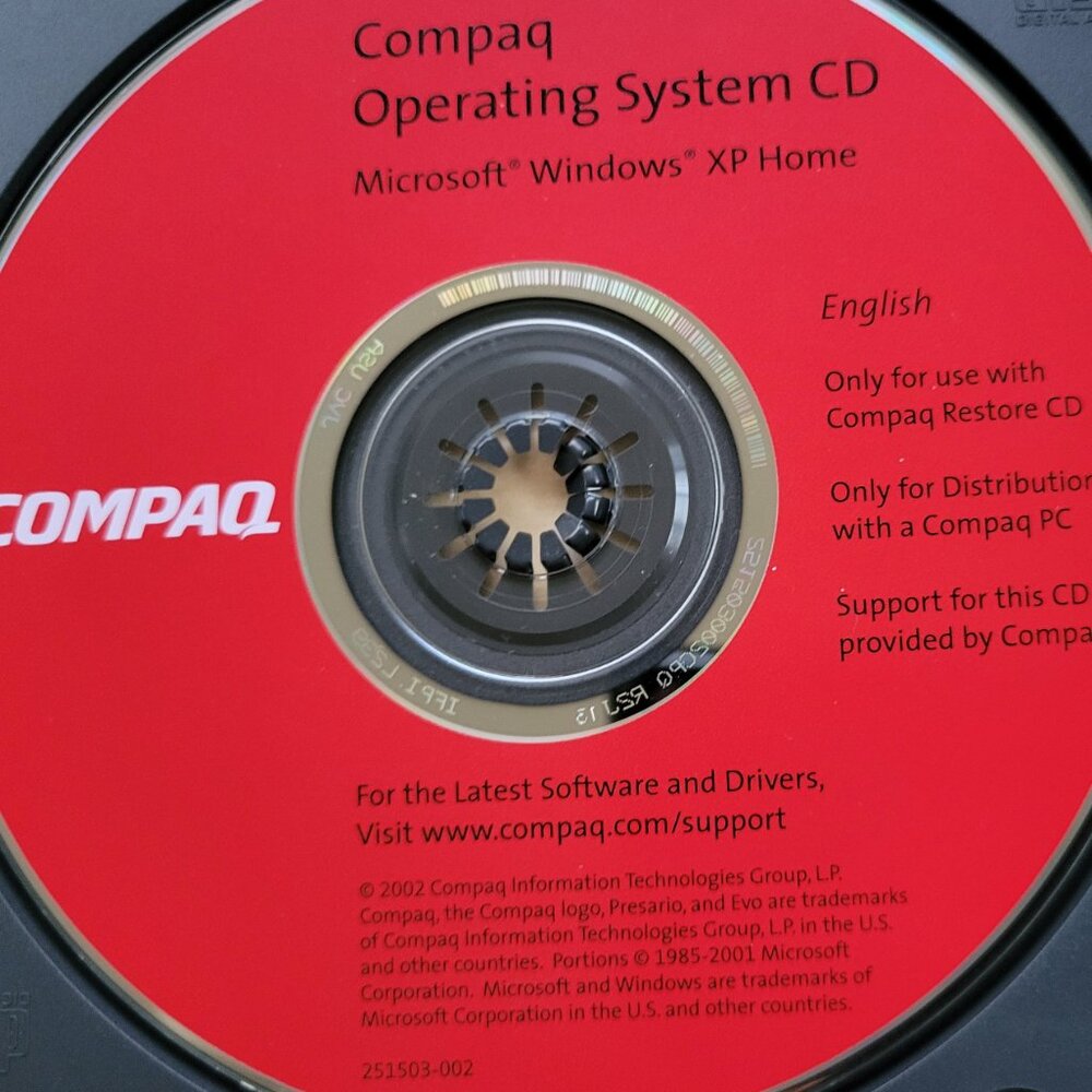 Vintage - Compaq Operating System CD for Microsoft Windows XP Home, 2002 - Picture 2 of 2
